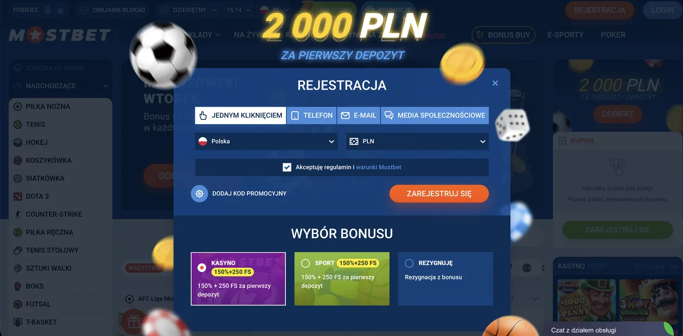 Mostbet rejestracja krok po kroku